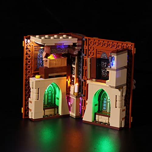 WWEI Iluminación LED personalizada compatible con LEGO 76382 Harry Potter Hogwarts, sin set Lego.