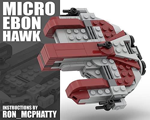 WWEI Juego de construcción de nave espacial de Star Wars, Ron_mcphatty, diseñado con 225 piezas, MOC-53095 Mikro Ebon Hawk, vehículo espacial compatible con Lego 75257 Star Wars Halcón Milenario