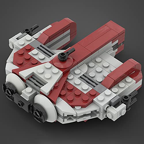 WWEI Juego de construcción de nave espacial de Star Wars, Ron_mcphatty, diseñado con 225 piezas, MOC-53095 Mikro Ebon Hawk, vehículo espacial compatible con Lego 75257 Star Wars Halcón Milenario