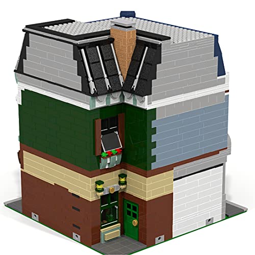 WWEI Libreta Casa Modular Bloques de construcción 3740 piezas de vista callejera, juguete de construcción de bloques de construcción compatible con Lego Creator Expert librería