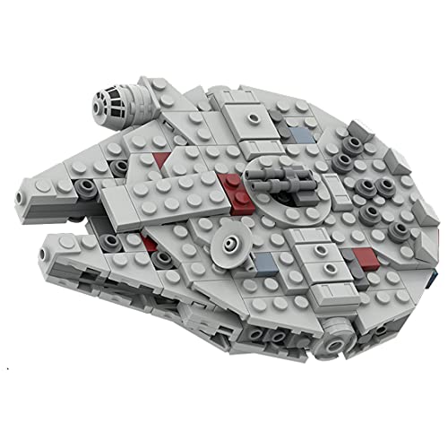 WWEI Modelo de nave espacial, 372 piezas, juguete del Halcón Milenario con soporte, bloques de construcción compatibles con Lego 75193