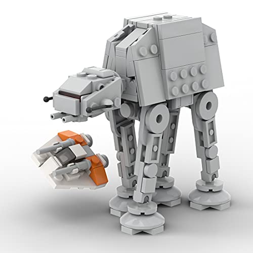 WWEI Modelo de nave espacial, Star War Assault on Hoth at & at-ST & Imperial Probe Droid & SnowSpeeder & Shield Generator, 567 bloques de construcción compatibles con Lego