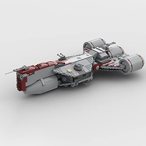 WWEI Modelo de nave espacial tecnológica, 1207 bloques de construcción de consular clase cruiser, MOC-80689, compatible con Lego Star Wars