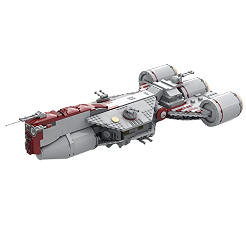 WWEI Modelo de nave espacial tecnológica, 1207 bloques de construcción de consular clase cruiser, MOC-80689, compatible con Lego Star Wars