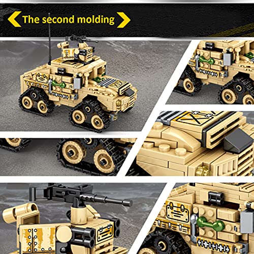 WWEI Tanque militar 2 en 1, 801 piezas, tipo 99, construcción de bloques de construcción para niños y adultos, compatible con Lego Technic