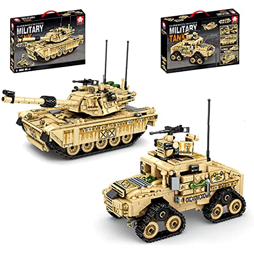 WWEI Tanque militar 2 en 1, 801 piezas, tipo 99, construcción de bloques de construcción para niños y adultos, compatible con Lego Technic