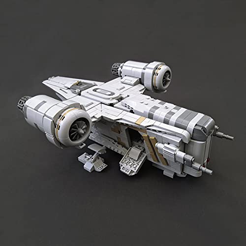 WWEI Última tecnología Razor Crest de construcción nave espacial, 2070 piezas, compatible con Lego 75292