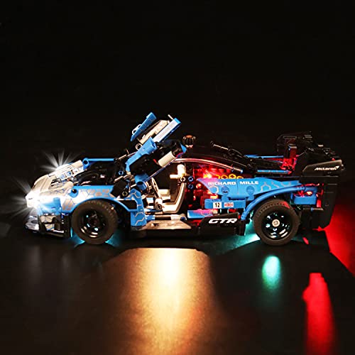 WXFN Kit De Iluminación LED para Lego TECHNIC MCLAREN Senna GTR - Compatible con Lego 42123 Bloques De Construcción Solamente - LOS BLOQUILLOS DE CONSTRUCCIÓN (VERSIÓN DE Control Remoto)