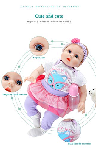 WY-SYY Muñecas para niñas Super Cute Muñeca Interactiva superheroína Gabi con biberón mágico y Accesorios Muñecas Niñas 3 años Muñecas bebé recién Nacido para niños niñas,Flesh