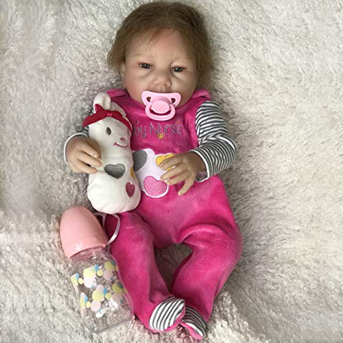 WY-SYY Reborn Baby Doll, Muñeca Bebé Bebé Soft Realista de 18 Pulgadas, con Accesorios, Vida Real Bebé Muñecas, Muñecas Bebé Realistas Lifelike Niño Adorable Regalo para Niños Cumpleaños,Flesh