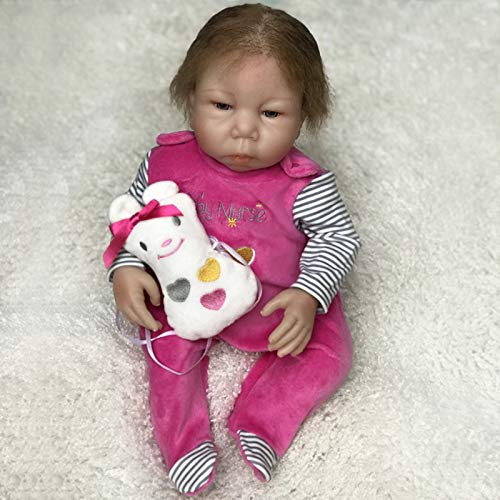 WY-SYY Reborn Baby Doll, Muñeca Bebé Bebé Soft Realista de 18 Pulgadas, con Accesorios, Vida Real Bebé Muñecas, Muñecas Bebé Realistas Lifelike Niño Adorable Regalo para Niños Cumpleaños,Flesh