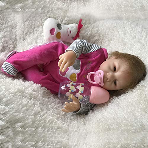 WY-SYY Reborn Baby Doll, Muñeca Bebé Bebé Soft Realista de 18 Pulgadas, con Accesorios, Vida Real Bebé Muñecas, Muñecas Bebé Realistas Lifelike Niño Adorable Regalo para Niños Cumpleaños,Flesh