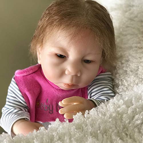 WY-SYY Reborn Baby Doll, Muñeca Bebé Bebé Soft Realista de 18 Pulgadas, con Accesorios, Vida Real Bebé Muñecas, Muñecas Bebé Realistas Lifelike Niño Adorable Regalo para Niños Cumpleaños,Flesh