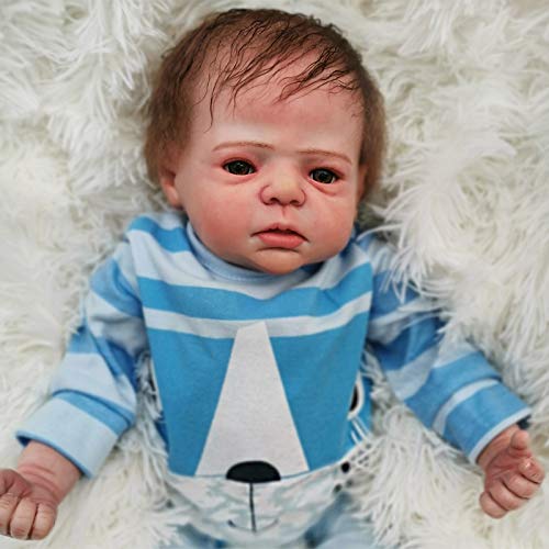 WY-SYY Reborn Baby Doll, Muñeca Bebé Bebé Soft Realista de 22 Pulgadas, con Accesorios, Vida Real Bebé Muñecas, Muñecas Bebé Realistas Lifelike Niño Adorable Regalo para Niños Cumpleaños,Flesh