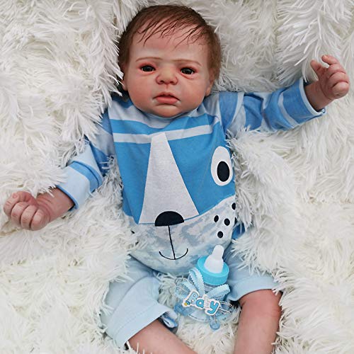 WY-SYY Reborn Baby Doll, Muñeca Bebé Bebé Soft Realista de 22 Pulgadas, con Accesorios, Vida Real Bebé Muñecas, Muñecas Bebé Realistas Lifelike Niño Adorable Regalo para Niños Cumpleaños,Flesh