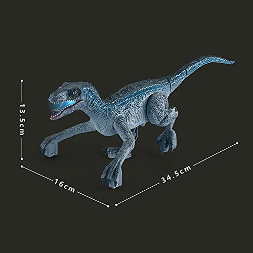 WZDTNL Juguete de dinosaurio con control remoto, juguete de dinosaurio con luz LED, articulación móvil con pilas de dinosaurio, juguetes de dinosaurio, regalo de cumpleaños para niños y niñas