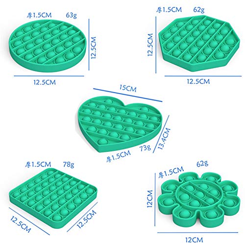WZL Patrón Circular Amarillo Pop It Toy Burbuja Sensorial Fidget Juguetes Autismo Necesidades Especiales Alivio del Estrés para Niños Niñas Juguete