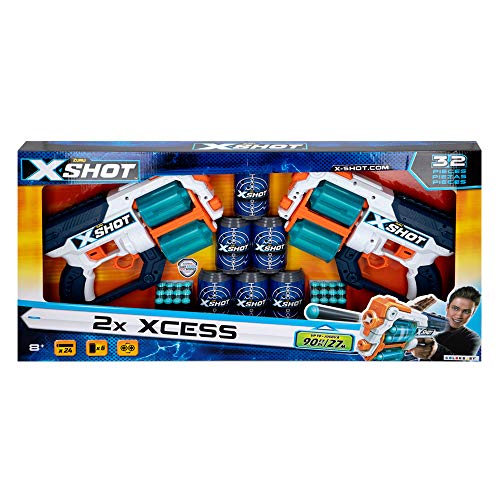 X-Shot - Set 2 pistolas con botes XCESS X-Shot (46272)