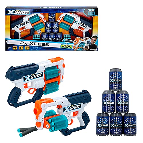 X-Shot - Set 2 pistolas con botes XCESS X-Shot (46272)