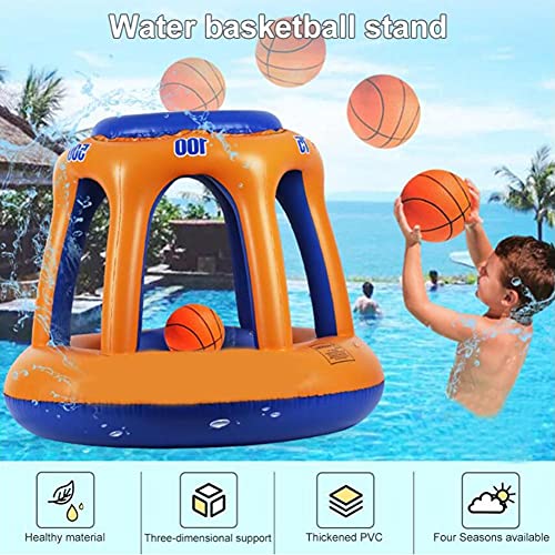 XIAOHUA-UK Piscina Baloncesto Hoop Ball Set, Hoop Inflable Juego De Agua De Agua sobre PVC Float Pool Accessories Adolescentes Adultos Agua Competitiva Juego De Agua para La Fiesta De Verano