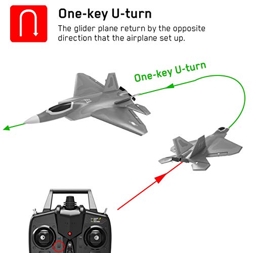 XIAOKEKE Avión RC Mini RC F22 Raptor Modelo Juguete Drone EPP Control Remoto RC Avión RTF Niños Juguete Jet Fighter Aircraft Modelo 2.4 GHz RC Fighter