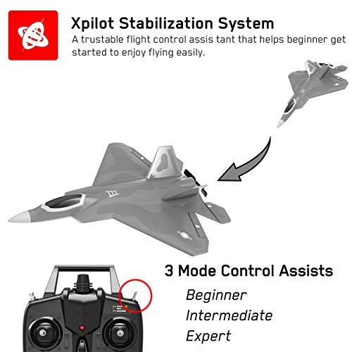 XIAOKEKE Avión RC Mini RC F22 Raptor Modelo Juguete Drone EPP Control Remoto RC Avión RTF Niños Juguete Jet Fighter Aircraft Modelo 2.4 GHz RC Fighter