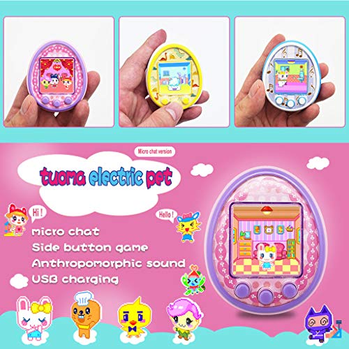 XIAOSHA Tamagotchi Mini Electronic Pets Toys 8 Pets in 1 Virtual Cyber USB Charging Micro Chat Pet Toy for Kids Adults Gift