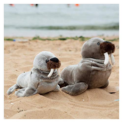 XIAOZSM Juguete de Peluche Nuevo SIMULACIÓN WORRUS Toys Tous Toys Suave Lindo Sello DE Mara DE MARILLO Relleno Muñeca Regalos creativos (Color : Gray, Height : 35cm)