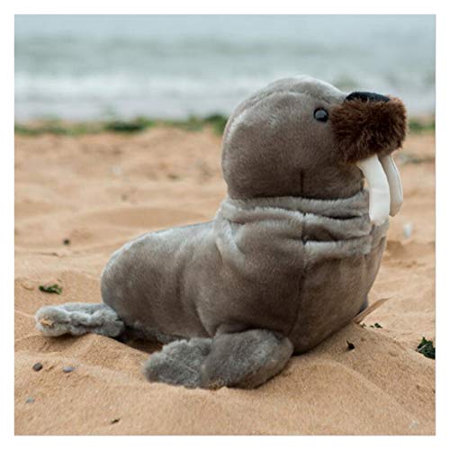 XIAOZSM Juguete de Peluche Nuevo SIMULACIÓN WORRUS Toys Tous Toys Suave Lindo Sello DE Mara DE MARILLO Relleno Muñeca Regalos creativos (Color : Gray, Height : 35cm)