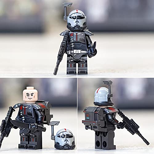 xinyan 8 unids/set Star Space Wars Clone Force 99 Wrecker Crosshair Hunter Tech Bad Batch Rex figuras de acción minifigura bloques de construcción Kid regalo negro