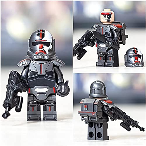 xinyan 8 unids/set Star Space Wars Clone Force 99 Wrecker Crosshair Hunter Tech Bad Batch Rex figuras de acción minifigura bloques de construcción Kid regalo negro