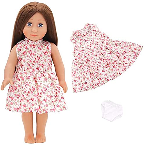 XinYiC Ropa de muñeca falda floral para muñecas de 18 pulgadas American Girl Dolls Our Generation Journey Girl Doll