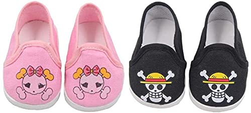 XinYiC Zapatos de muñeca para muñecas de 18 pulgadas American Girl Doll Our Generation Journey Girl Doll – Calavera modelado zapatos planos accesorios de juguete decoraciones de muñeca - #A