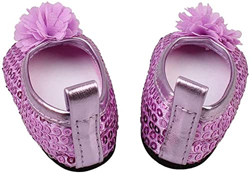 XinYiC Zapatos de muñeca para muñecas de 18 pulgadas American Girl Doll Our Generation Journey Girl Doll - Zapatos de baile de lentejuelas, accesorios de disfraz - #B