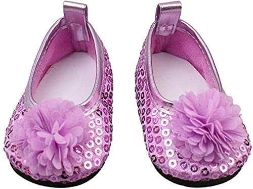 XinYiC Zapatos de muñeca para muñecas de 18 pulgadas American Girl Doll Our Generation Journey Girl Doll - Zapatos de baile de lentejuelas, accesorios de disfraz - #B