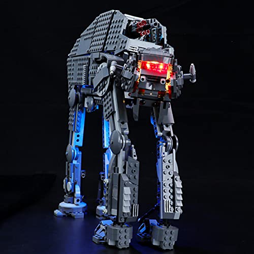 XJJY Light Set Add-On para (Star Wars First Order Heavy Assault Walker) Modelo de Bloques de construcción, Kit de luz LED Compatible con Lego 75288 (no Incluido el Modelo)