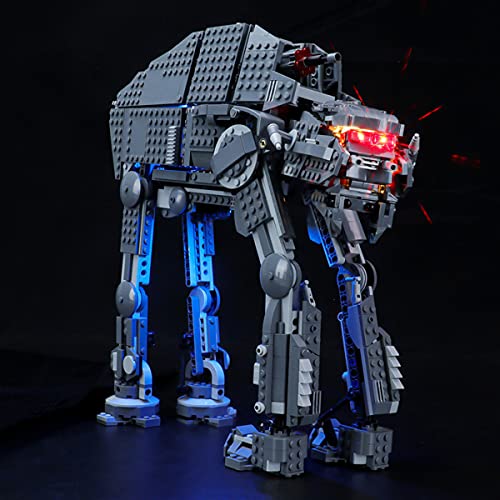 XJJY Light Set Add-On para (Star Wars First Order Heavy Assault Walker) Modelo de Bloques de construcción, Kit de luz LED Compatible con Lego 75288 (no Incluido el Modelo)