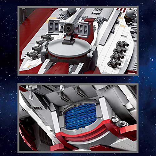 Xshion Modelo de construcción de nave espacial Mould King 21002, 8338Tile Grande República Cruz Destructor estrella, bloques de construcción, destructor de estrella Star Wars, compatible con Lego