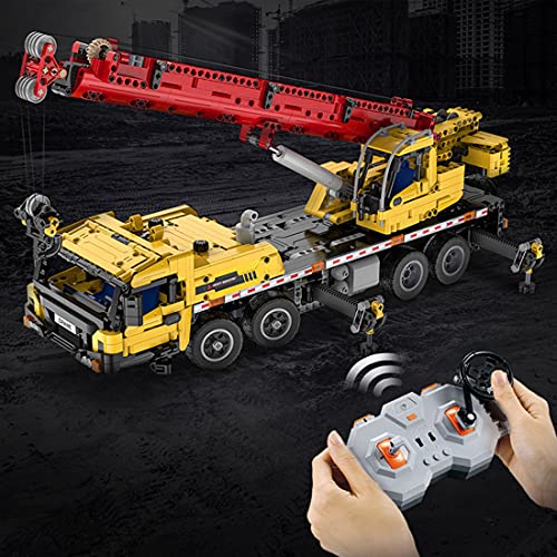 xSuper CaDAC61081W Technic - Grúa móvil con motor, extensión, rotar, múltiples modos de operación espacial, 1831 unidades de bloques de construcción- Compatible con Lego Technics