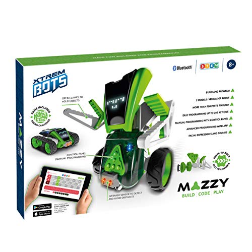 Xtrem Bots - Mazzy, Kit Robotica para Niños 8 Años O Más, Robot para Montar, Robótica Educativa, Robots Juguetes, Juguete Educativo, Juego Educativo, App Incluida