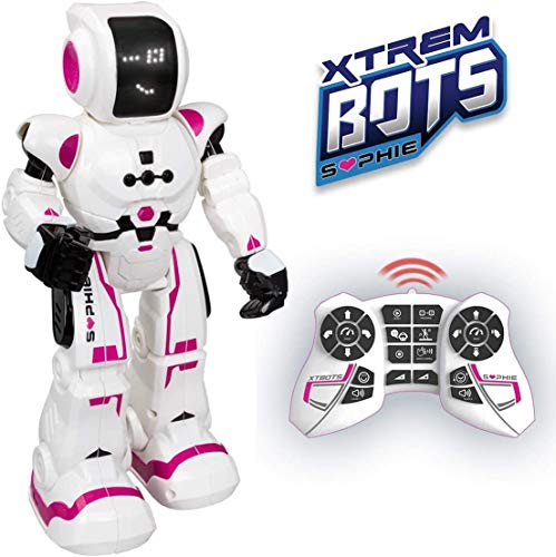 XTREM BOTS- Sophie niños con Sensor de Movimiento, Interactivo Control Remoto programable. Juguetes Robot Inteligente, Color blanco/rosa (XT380838)