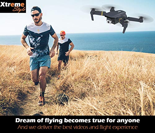 Xtreme Style ✈️ XS89FPV Mini dron con cámara dual 4K UHD zoom 50x D. 2 baterías. Tiempo de vuelo: 30 min. 120 m. Cuadricóptero teledirigido plegable para niños y principiantes. Muchos modos de vuelo