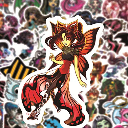 XXCKA Monster High School Animation Creative Graffiti Sticker PVC Impermeable 50 Piezas