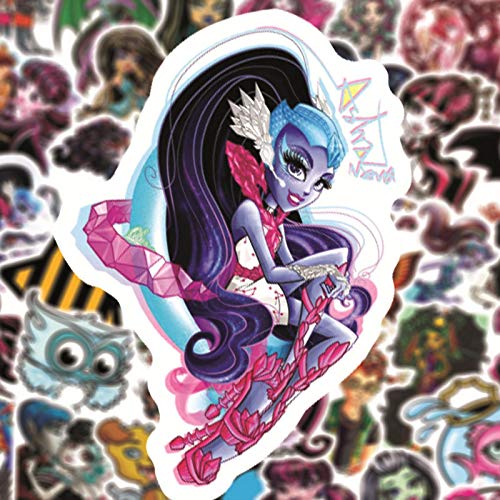 XXCKA Monster High School Animation Creative Graffiti Sticker PVC Impermeable 50 Piezas