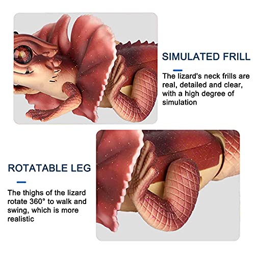 Xzbling Control Remoto Lagarto Biónico, Juguete Robótico con Batería, Alta Simulación Lagartos Falsos Modelo Artificial Lagarto De Reptil para Adultos Adolescentes