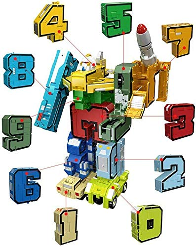 Yangers números del Alfabeto Transformers Robot matemáticas Juguetes educativos construcción de Edificios Rompecabezas vehículo Modelo Militar Tanque misil helicóptero de Combate