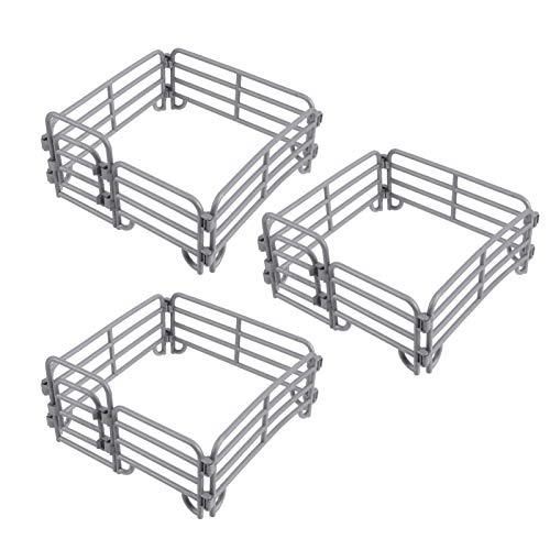 YARNOW 12 Piezas Corral Cercado Panel Accesorios Juego de Juguete de Plástico para Cercas de Granero Paddock Caballo Estable Granja Animal DIY Casa de Muñecas Micro Paisaje Decoraciones