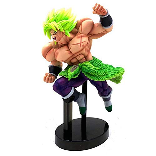 Yasdf Dragon Ball Super Broly Figura De Acción 21Cm, PVC Dragon Ball Z Anime Broly Super Saiyan Toy DBZ