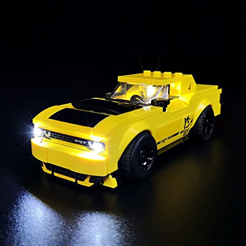 YaYashow YaYashow - Juego de luces LED para Lego 75893 Speed Champions 2018 Dodge Challenger, kit de iluminación compatible con Lego 75893 (modelo no incluido)