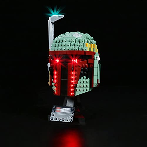 YBLOC Kit De Iluminación LED para Casco Lego 75277 Star Wars Boba Fett, Espectáculo De Luces Compatible con Lego 75277 (No Incluye El Juego Lego)